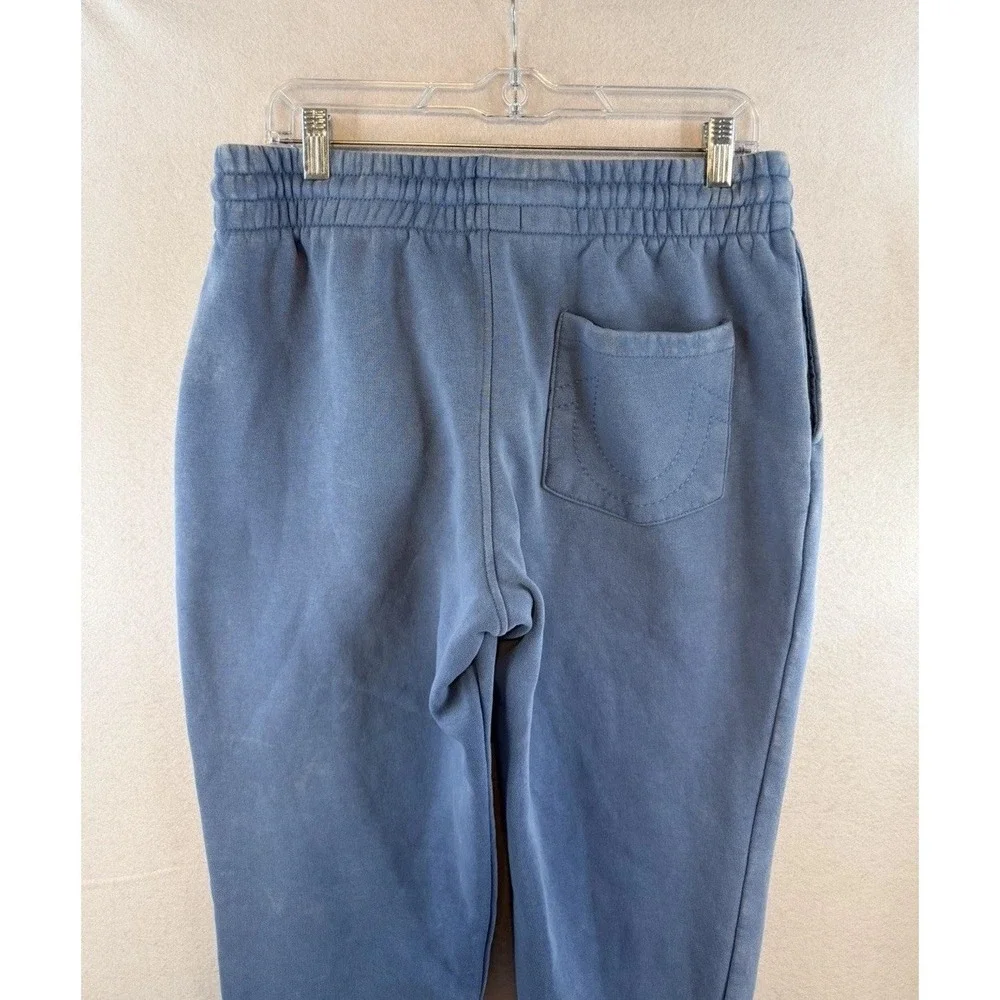 True Religion Men's Small Coronet Blue Horseshoe Washed HS Jogger Sweatpants